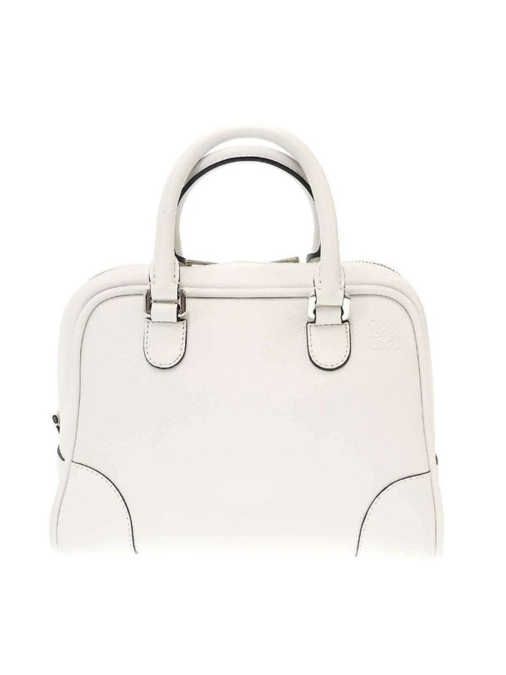 Loewe Amazona 75 Small Leather Shoulder Bag White